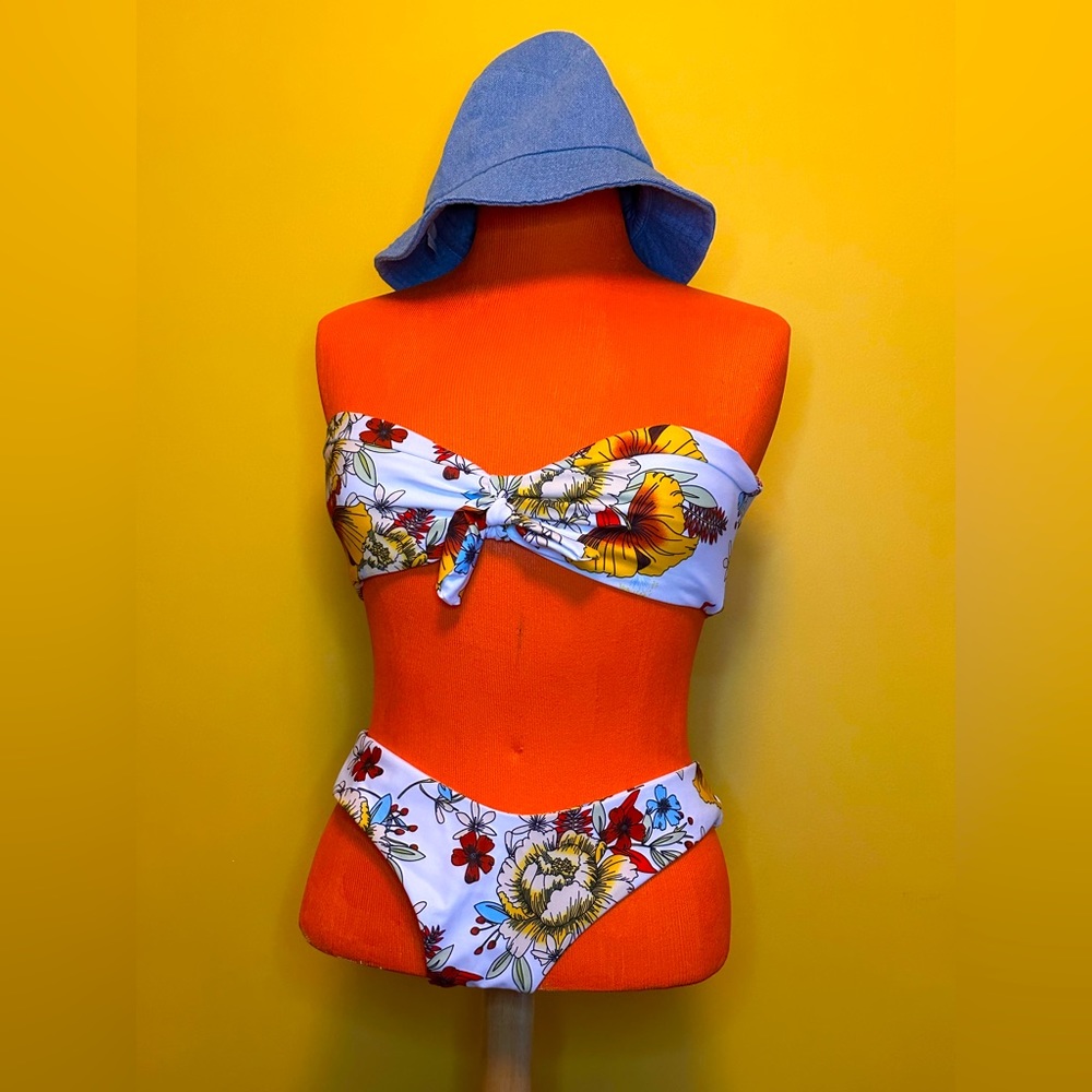 🌺 ZAFUL floral tie knot bikini 🌺